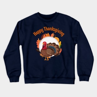 Happy Thanksgiving - retro thanksgiving day Crewneck Sweatshirt